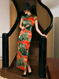 19 mome mulberry silk, old Shanghai style, high-end long Qipao